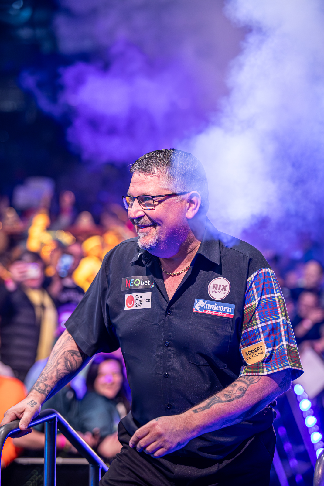 Dartsprofi Gary Anderson beim Walk-On