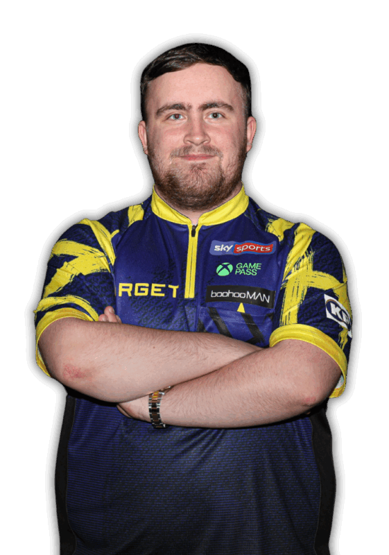 Spielerporträt von Luke Littler, professioneller Dartspieler aus England