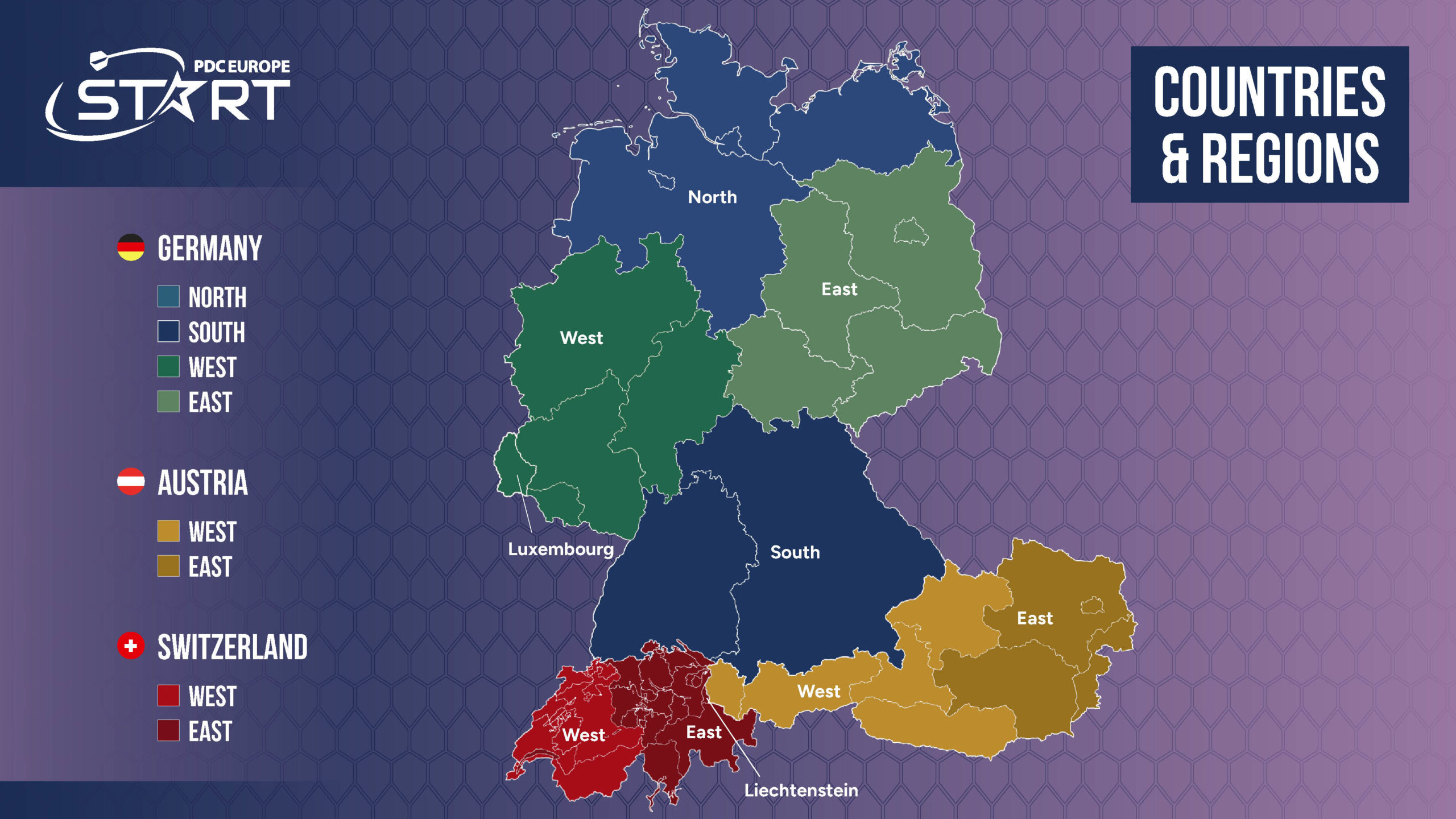 Countries & Regions of PDCE Start.